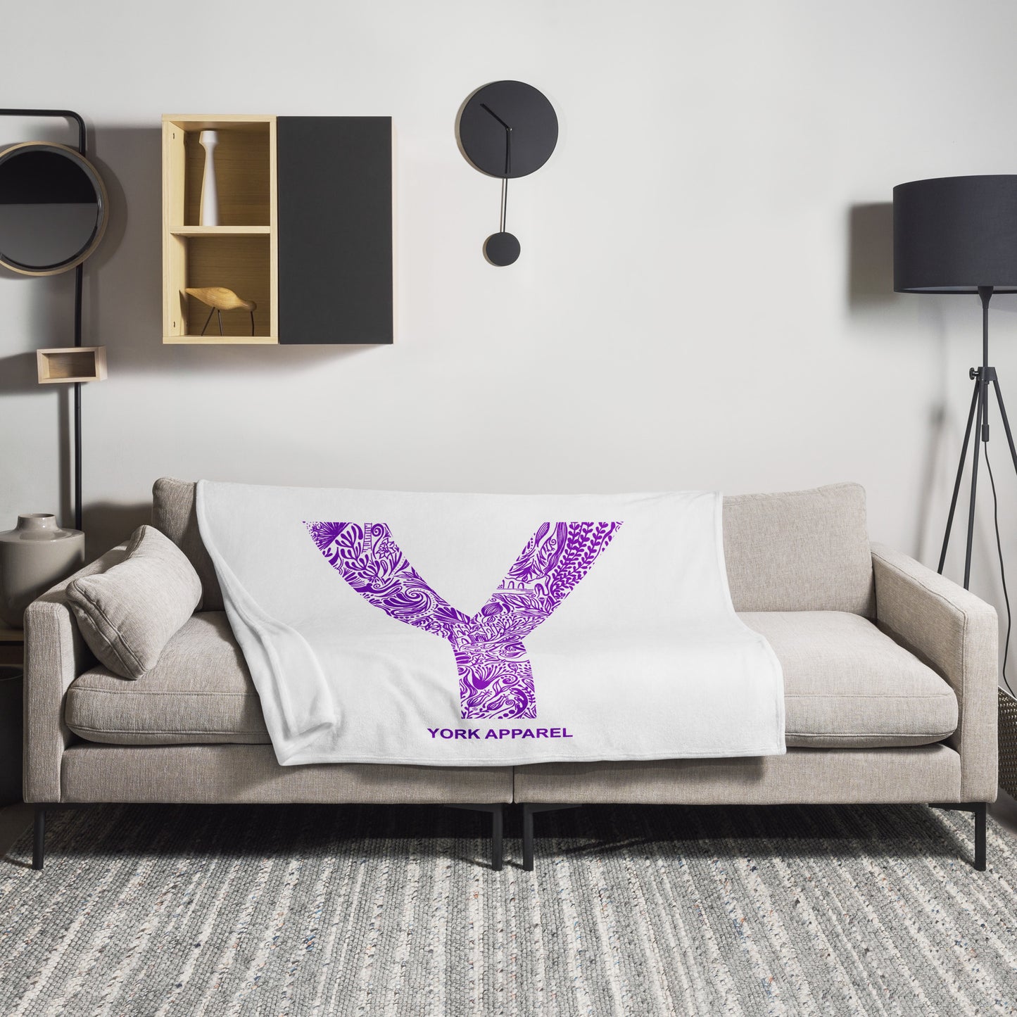 Throw Blanket with York Design
